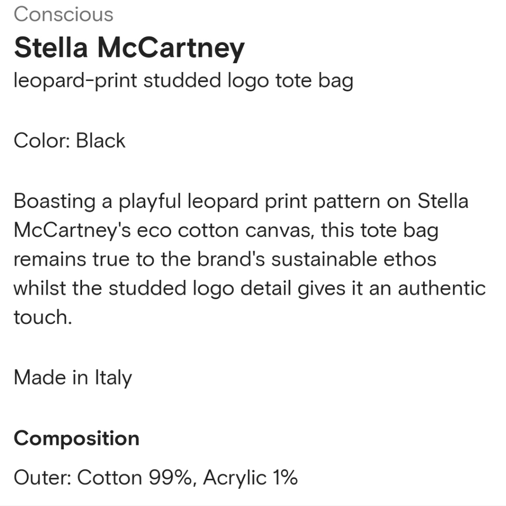 Stella McCartney Leopard Print Tote with Black Pouch - Picture 4 of 15